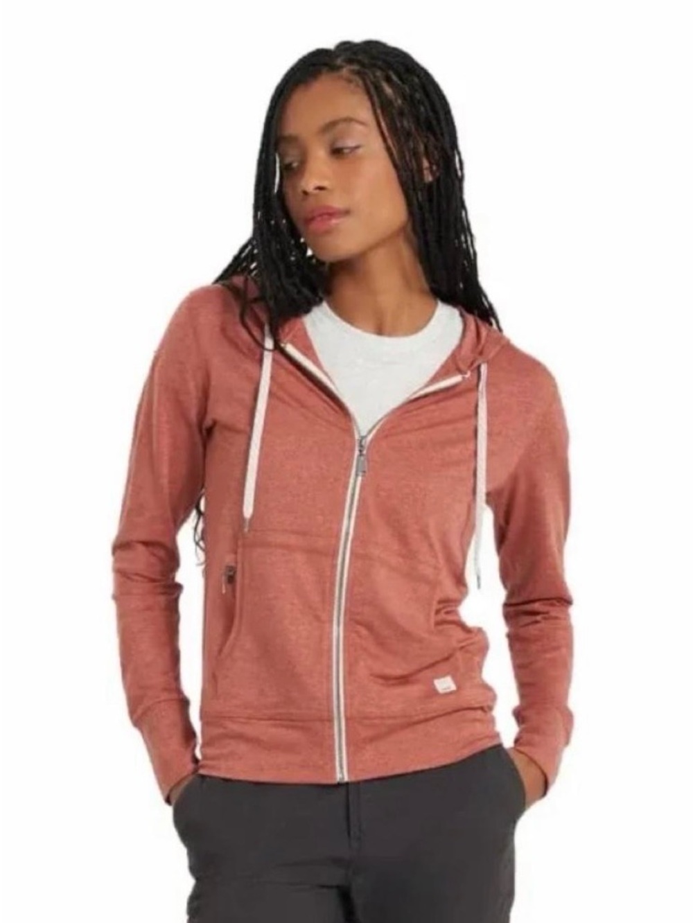 Vuori Women's Rust Zip-Up Hoodie - Lightweight Casual Jacket
